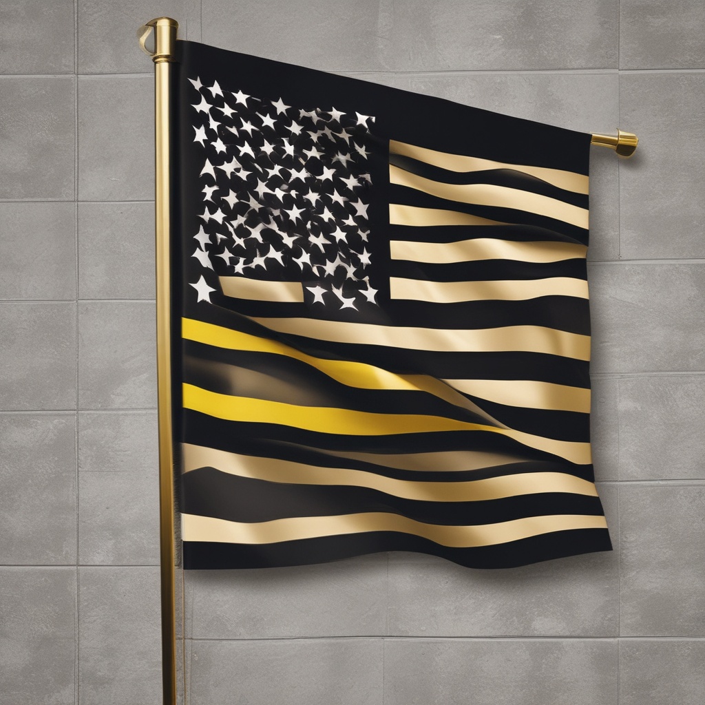 Gold Line Dispatcher Flag with one solid gold line